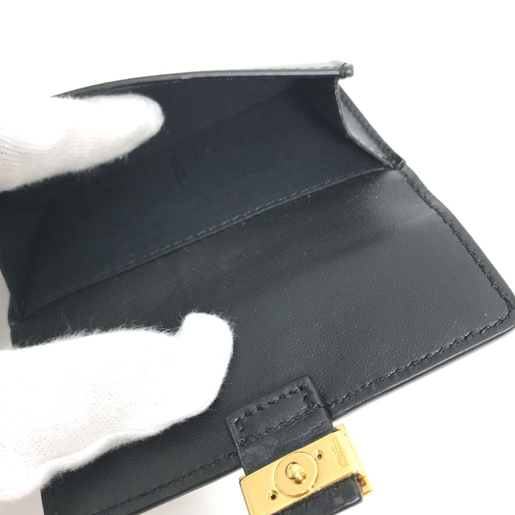 Fendi Black Leather Coin Purse/Coin Case