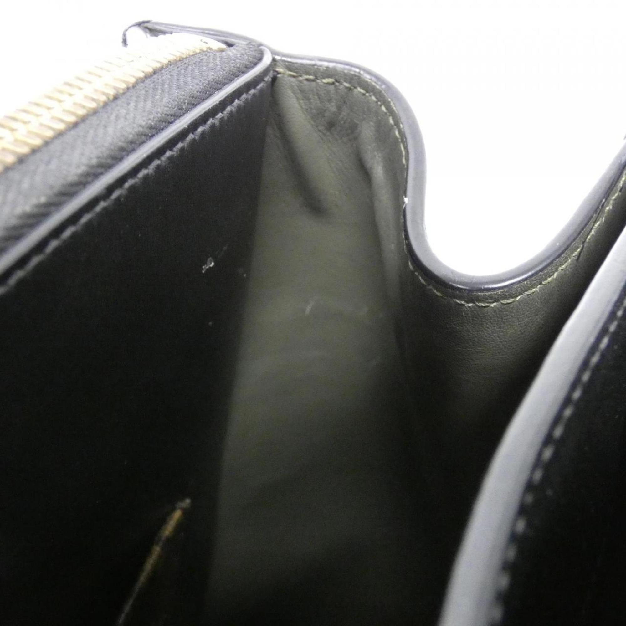 Louis Vuitton Black Coated Canvas Leather Handbag