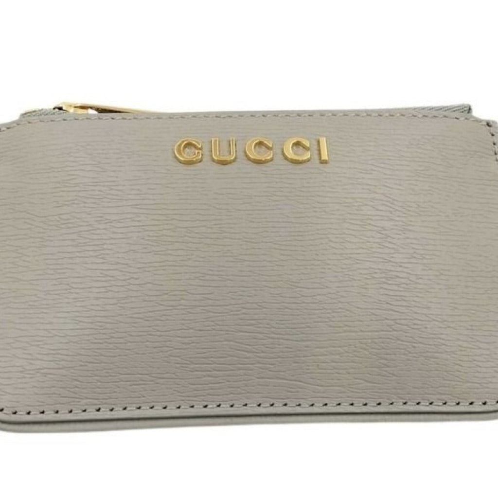 Gucci Gray Leather Coin Purse/Coin Case (Pre-Owned)
