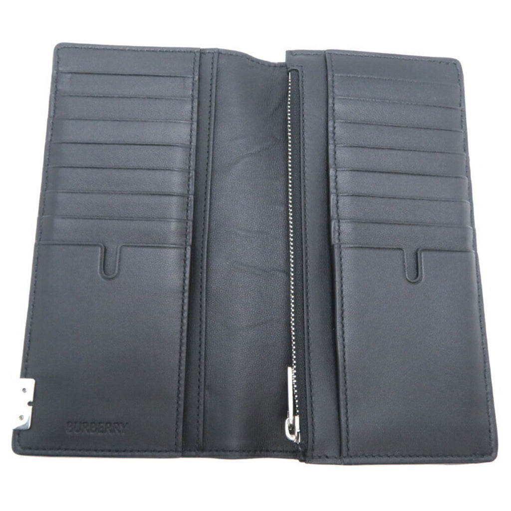 Burberry Black Leather Long Wallet (Bi-Fold)