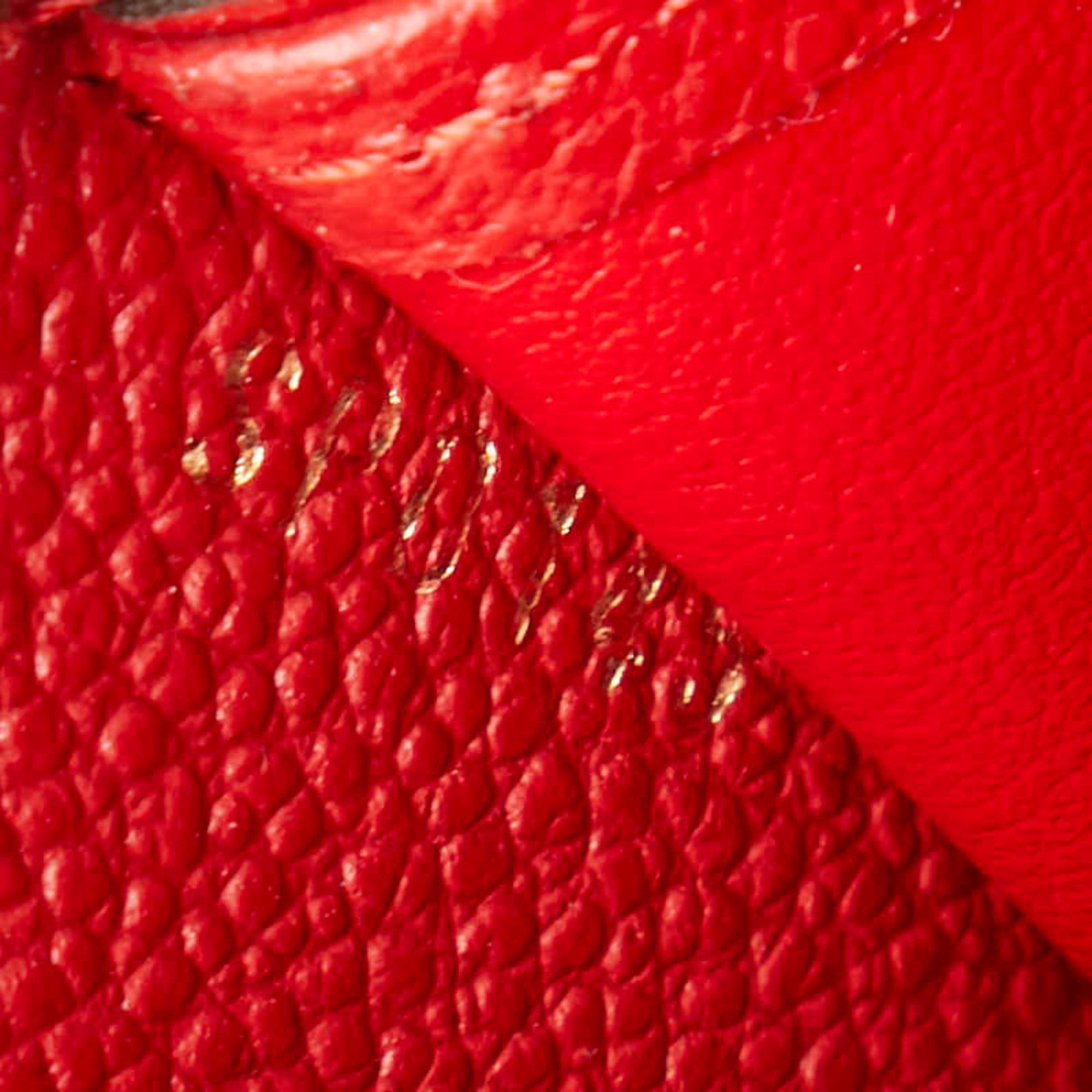 Louis Vuitton Auriane Red Color Leather Coin Purse/Coin Case