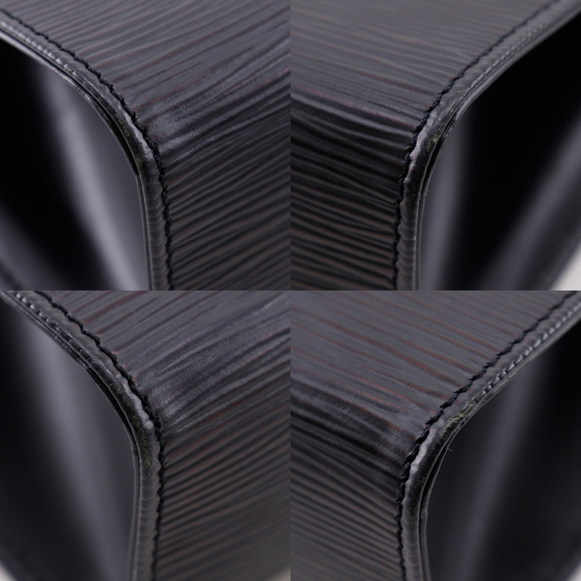 Louis Vuitton Black Noir Epi Leather Shoulder Bag
