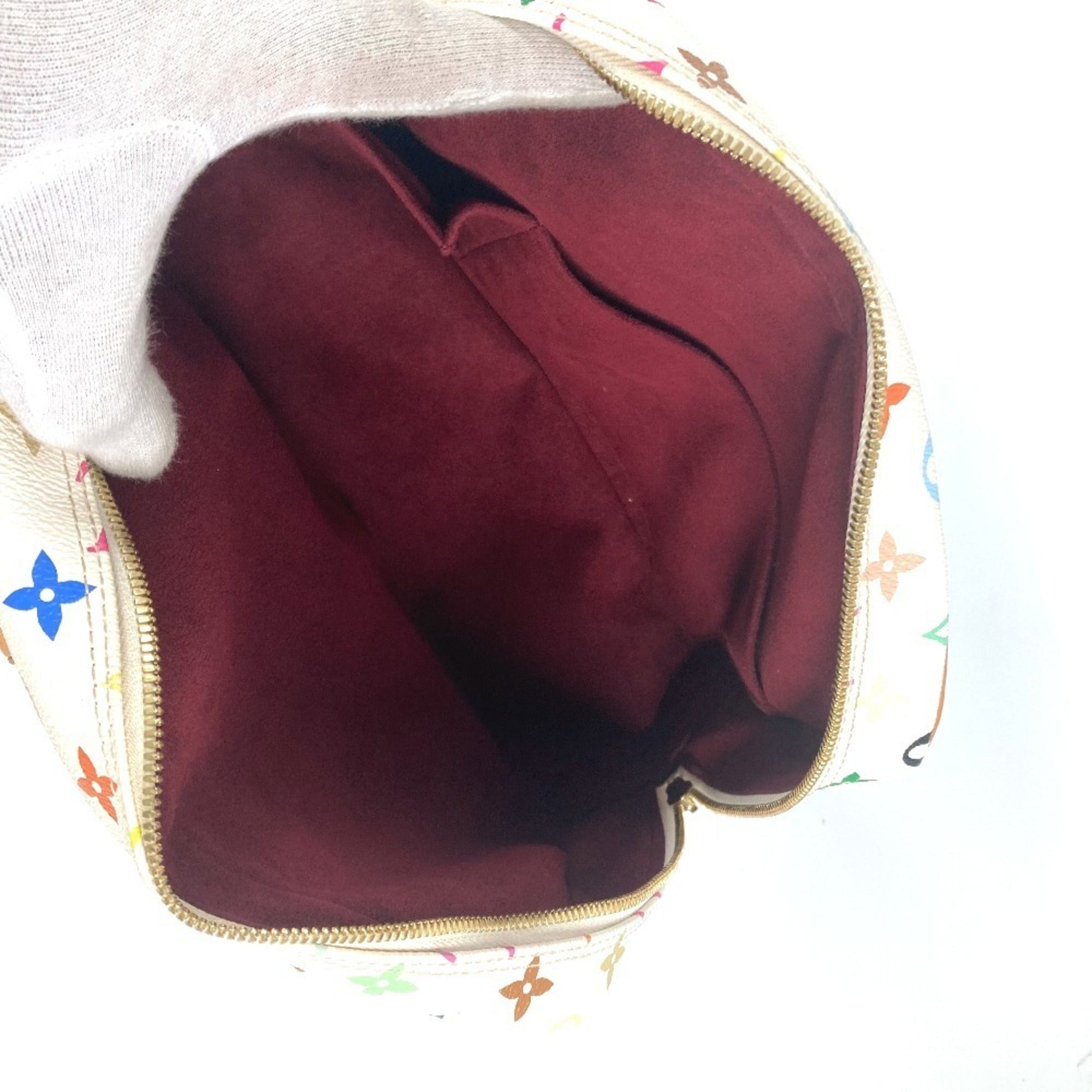 Louis Vuitton Monogram Multicolore Blanc White Monogram Multicolore Boston Bag Handbag