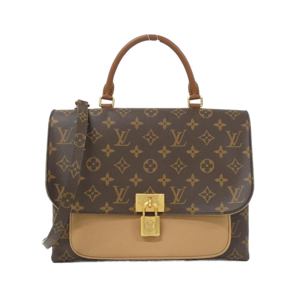 Louis Vuitton Marron Coated Canvas Leather Handbag