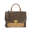 Louis Vuitton Marron Coated Canvas Leather Handbag