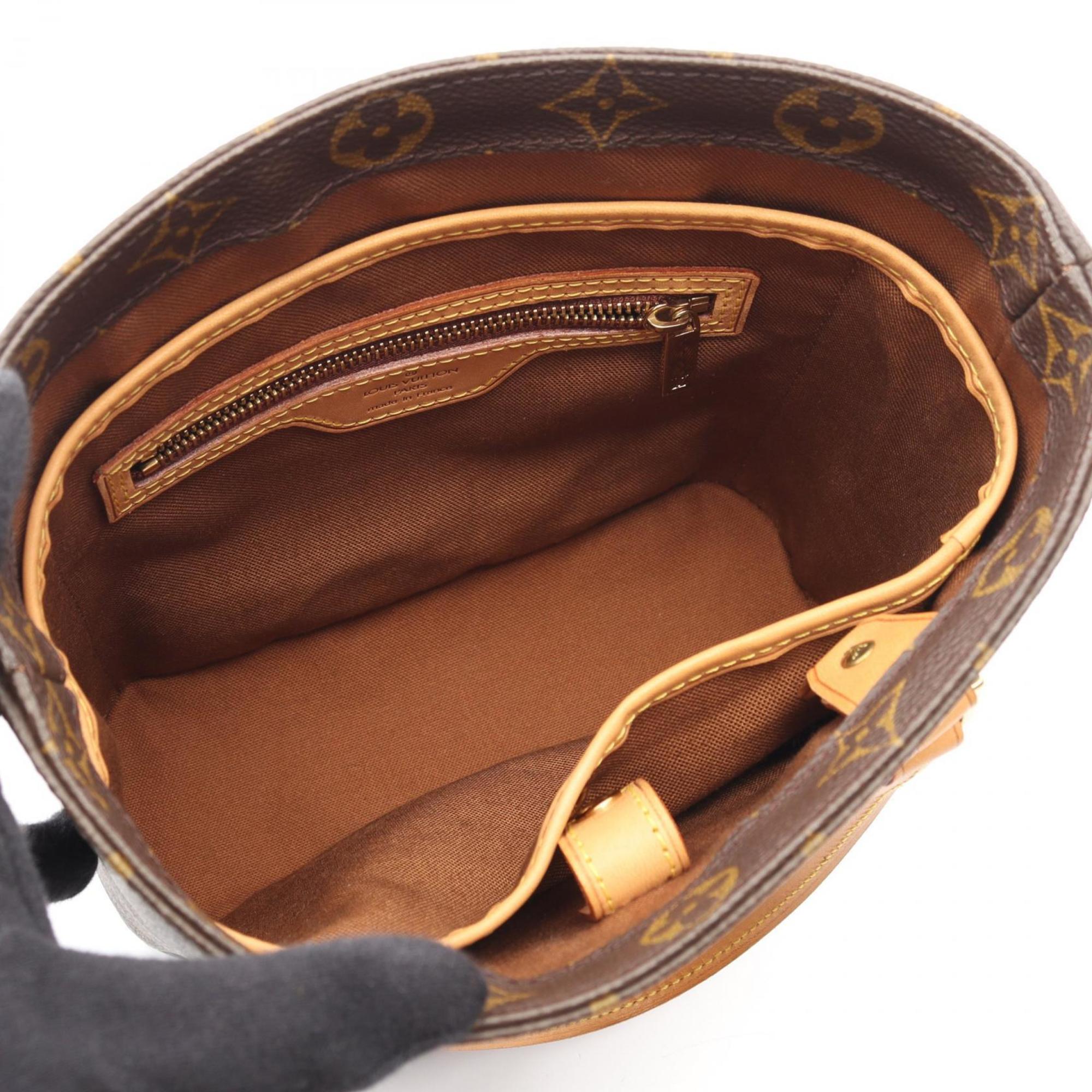 Louis Vuitton Brown Coated Canvas Leather Handbag