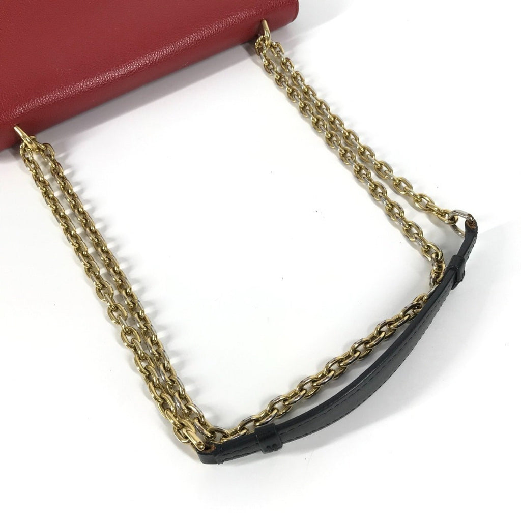Louis Vuitton Brown Red Color Monogram Pochette Shoulder Bag