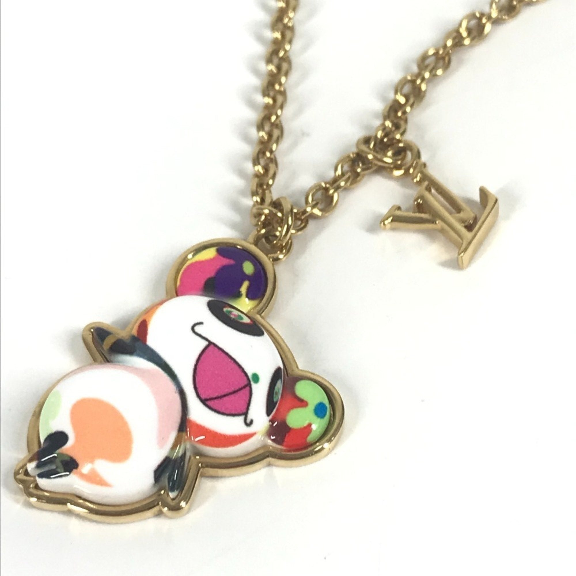 Louis Vuitton Gold Multi-Color Metal Necklace