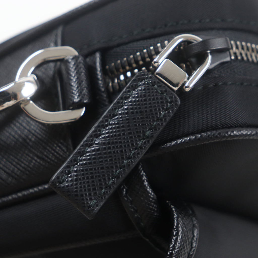 Prada Black Nylon Saffiano Shoulder Bag