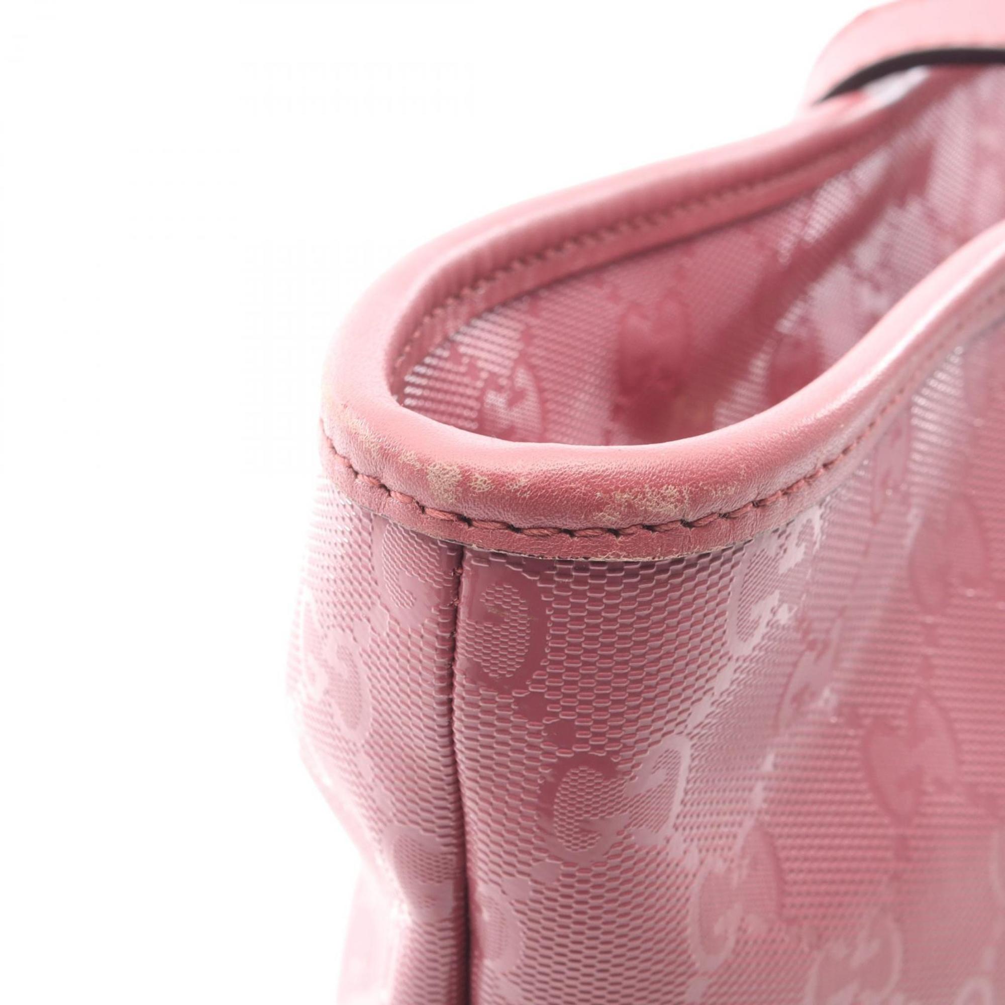Gucci Pink Coated Canvas Leather Handbag Tote Bag (Pre-Owned)