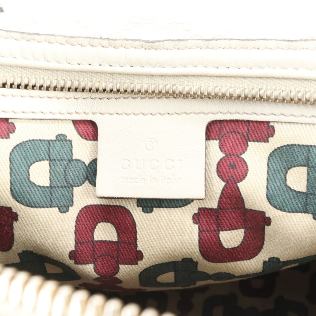 Gucci Guccissima Ivory Leather Handbag (Pre-Owned)