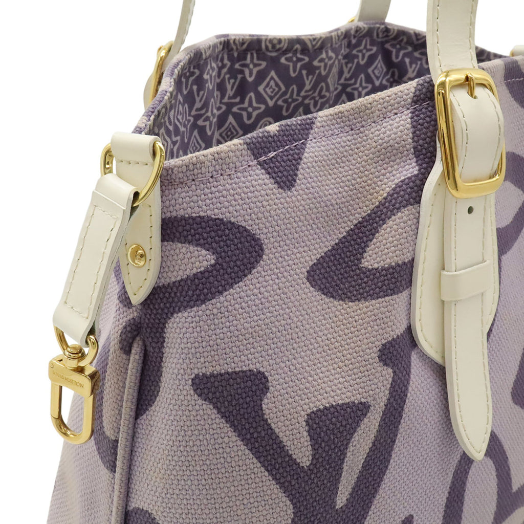 Louis Vuitton Purple Canvas Shoulder Bag Tote Bag