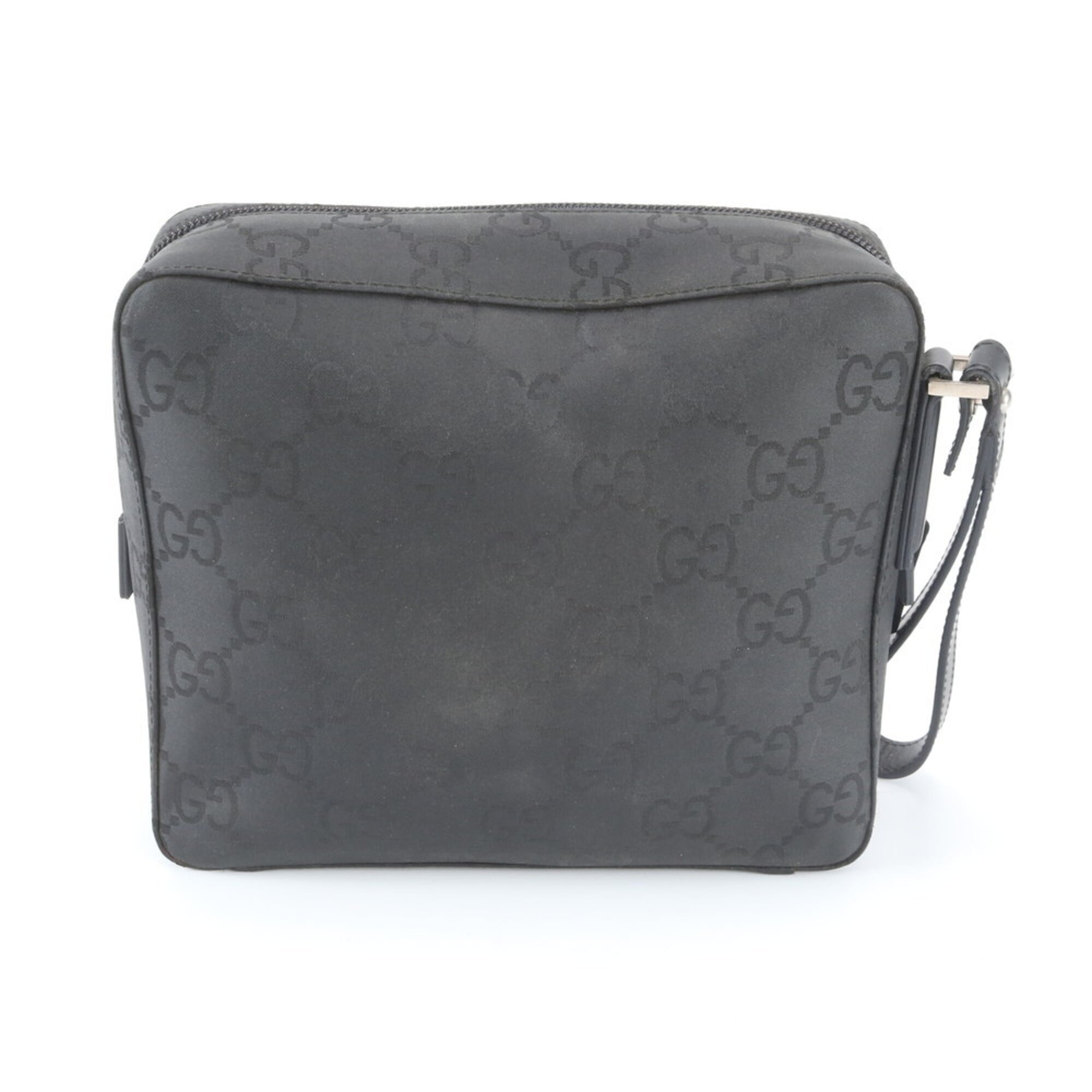 Gucci Black Nylon Leather Clutch Bag Pouch (Pre-Owned)