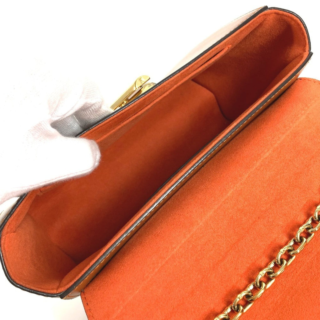 Louis Vuitton Brown Orange Monogram Leather Shoulder Bag