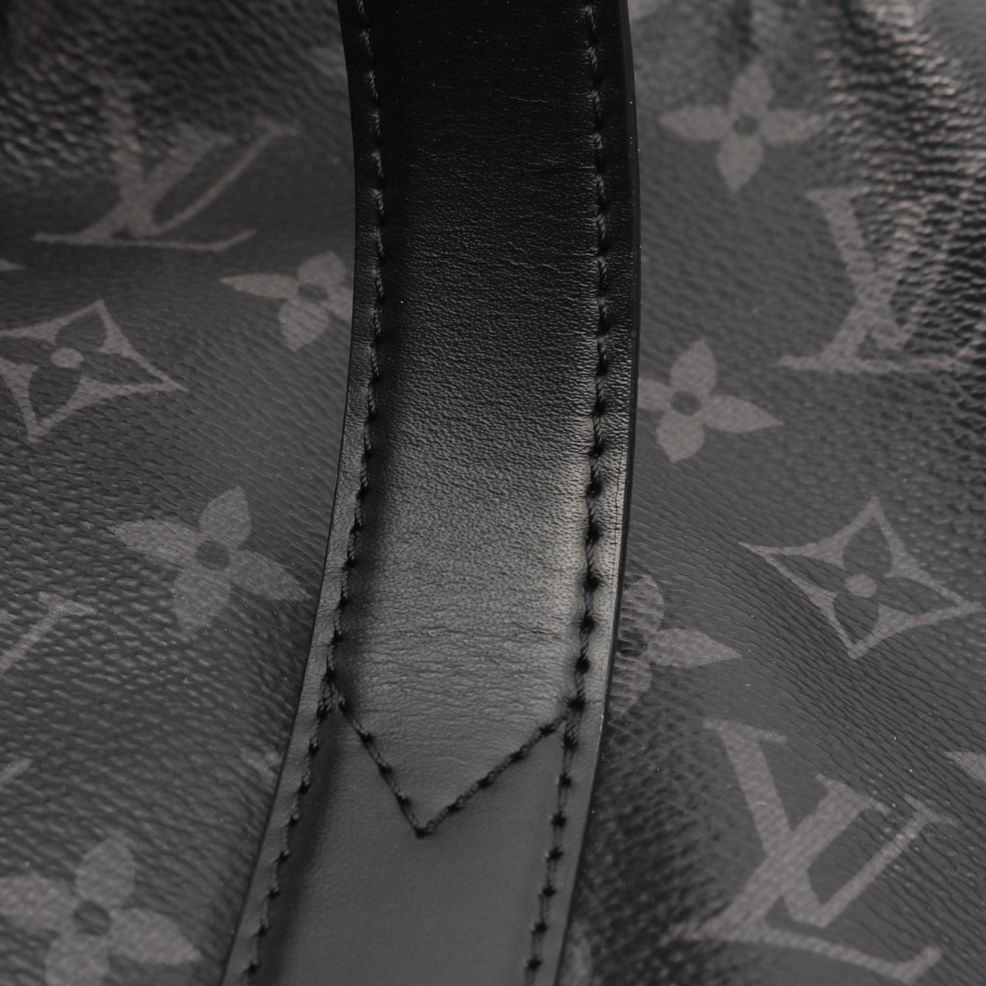 Louis Vuitton Black Coated Canvas Pvc Monogram Eclipse Leather Tote Bag
