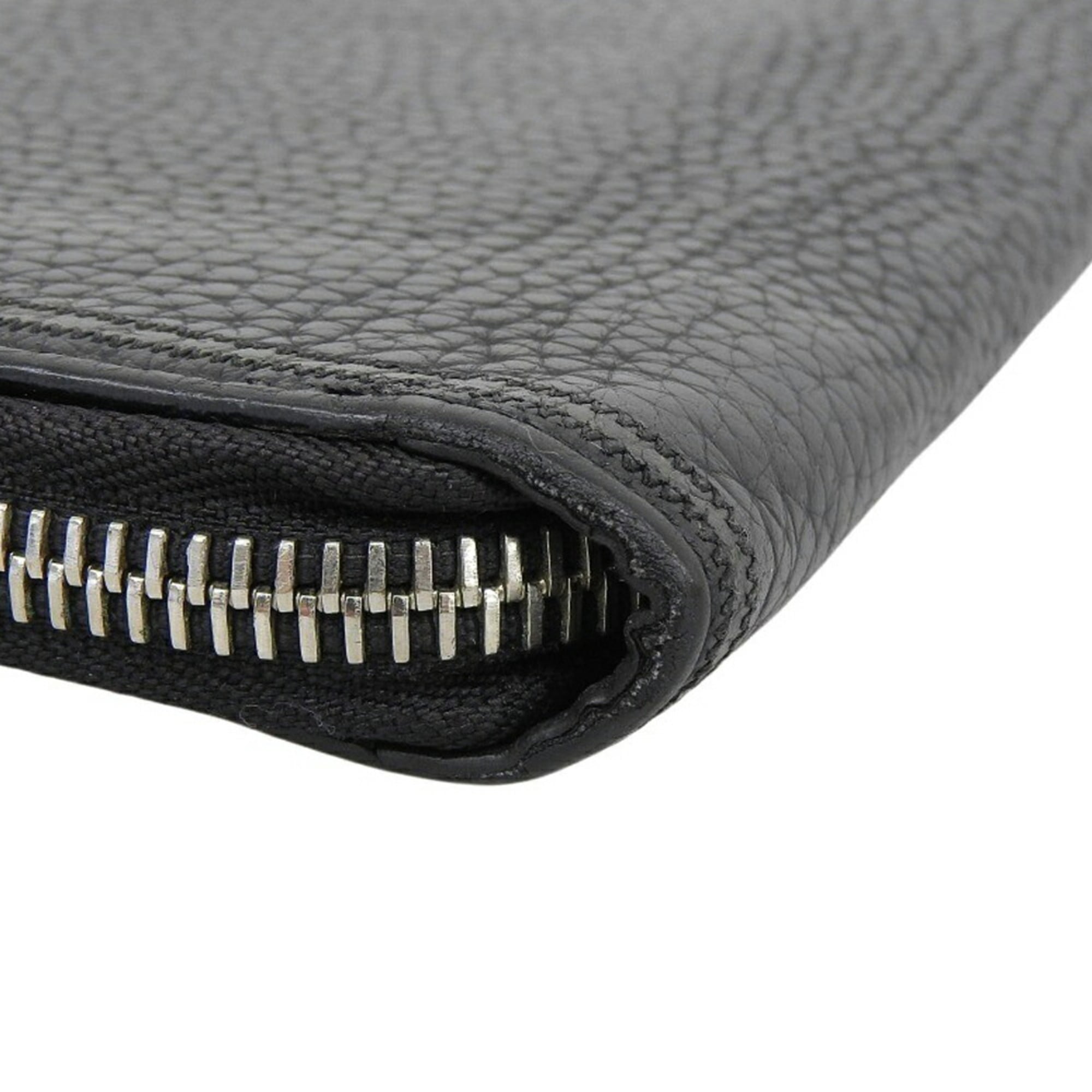 Louis Vuitton Black Leather Long Wallet