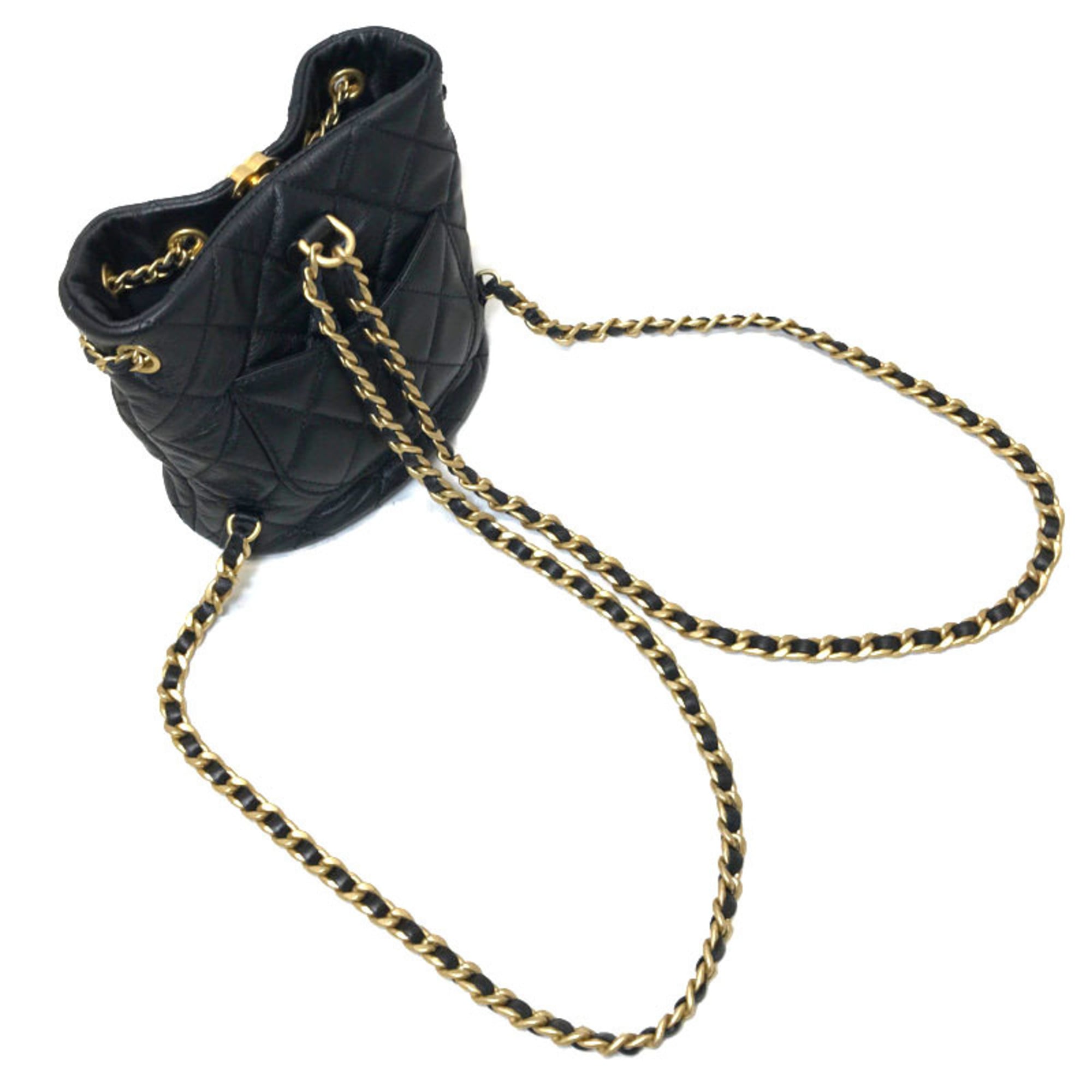 Chanel Black Leather Backpack
