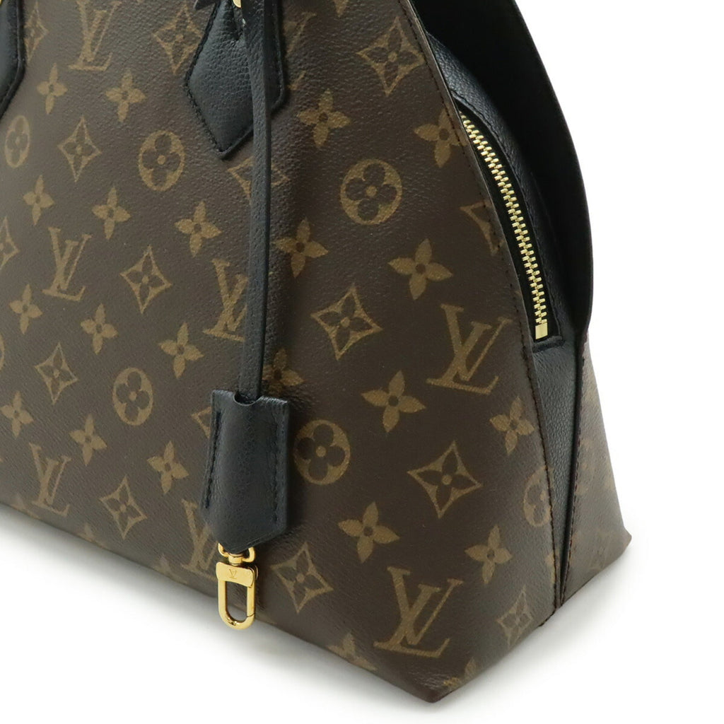 Louis Vuitton Noir Monogram Canvas Leather Handbag Shoulder Bag