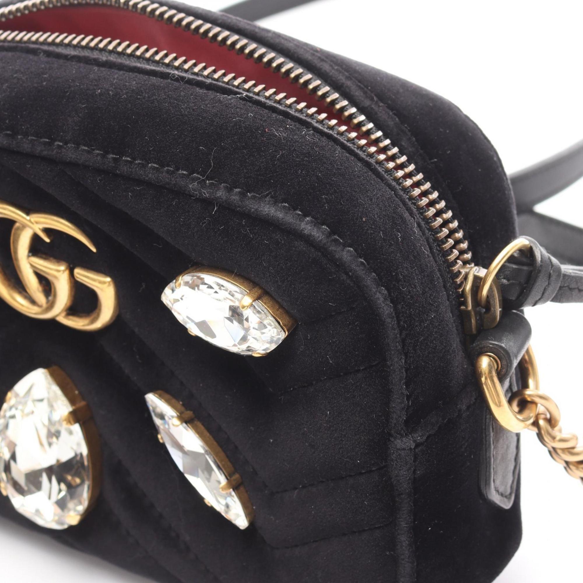 Gucci Black Fabric Leather Shoulder Bag (Pre-Owned)