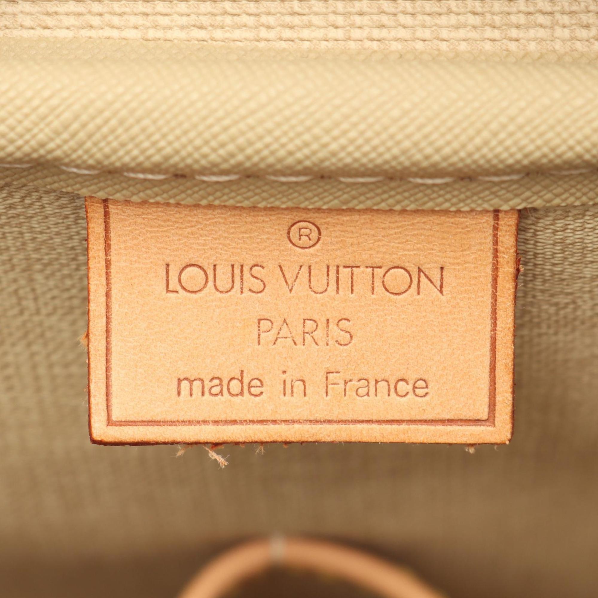 Louis Vuitton Brown Coated Canvas Leather Handbag