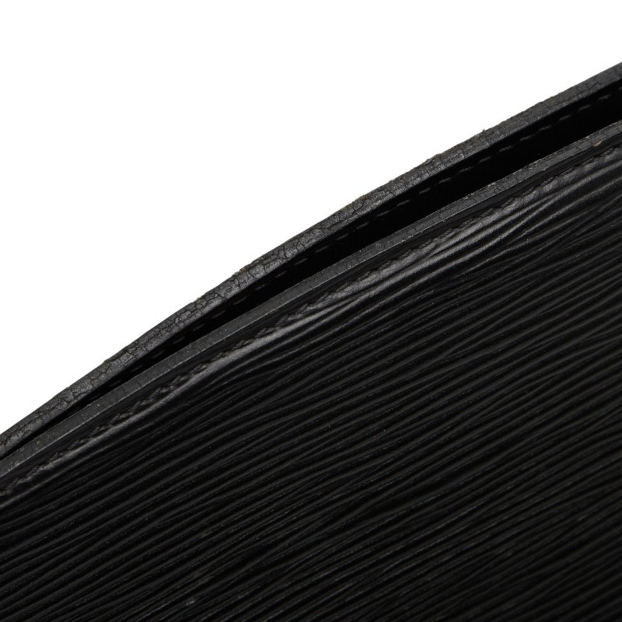 Louis Vuitton Black Noir Leather Handbag Shoulder Bag