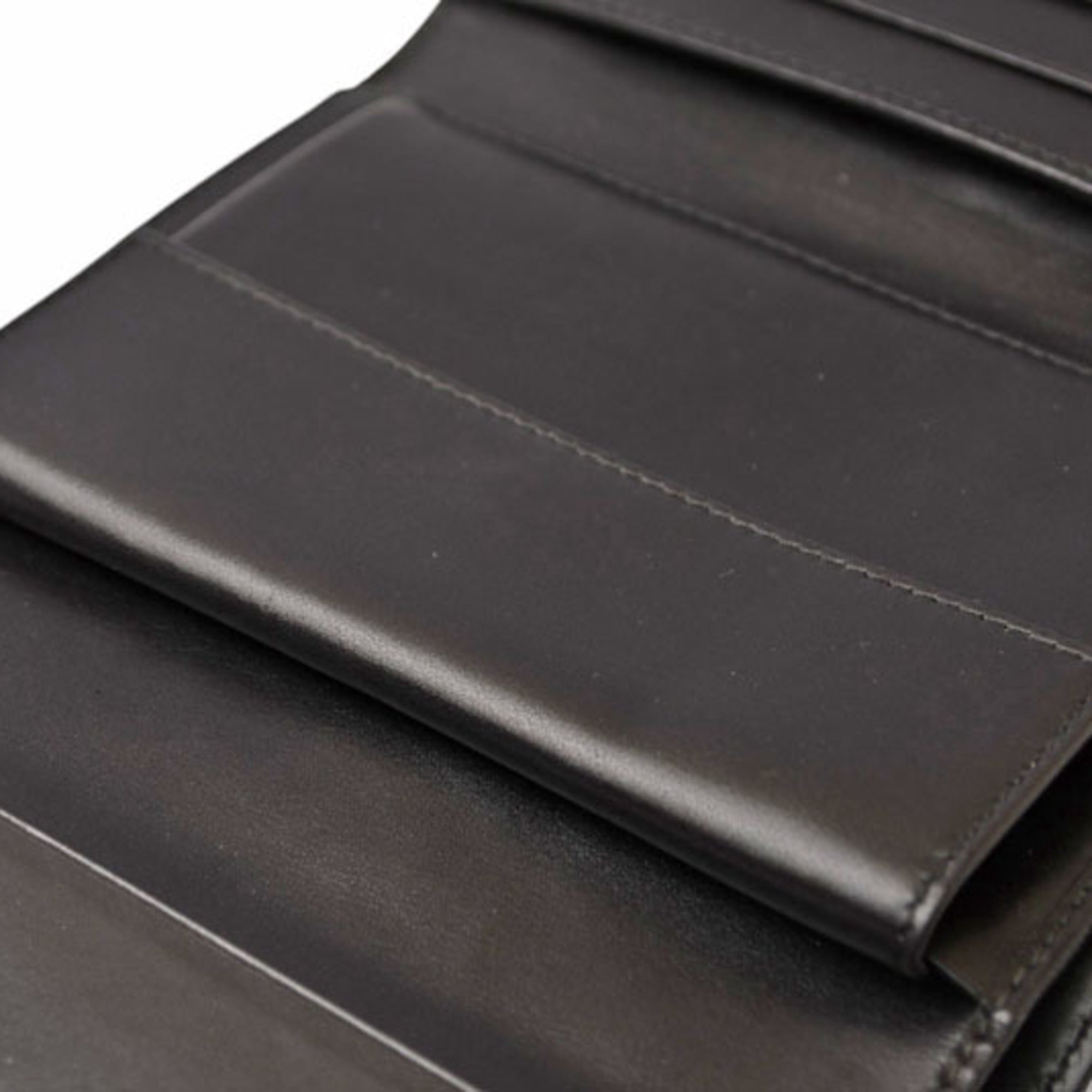 Prada Beige Black Canvas Wallet (Tri-Fold)