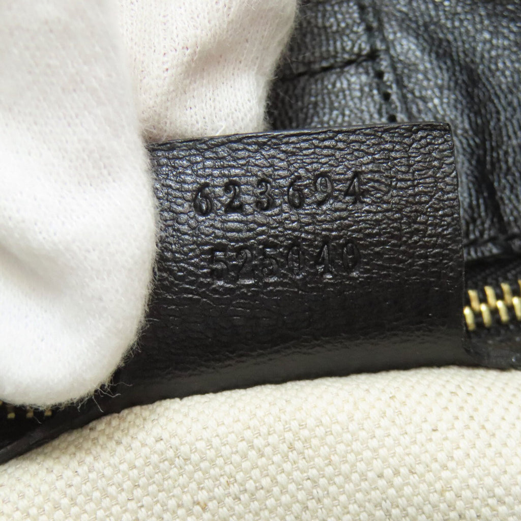 Gucci Black Leather Tote Bag (Pre-Owned)