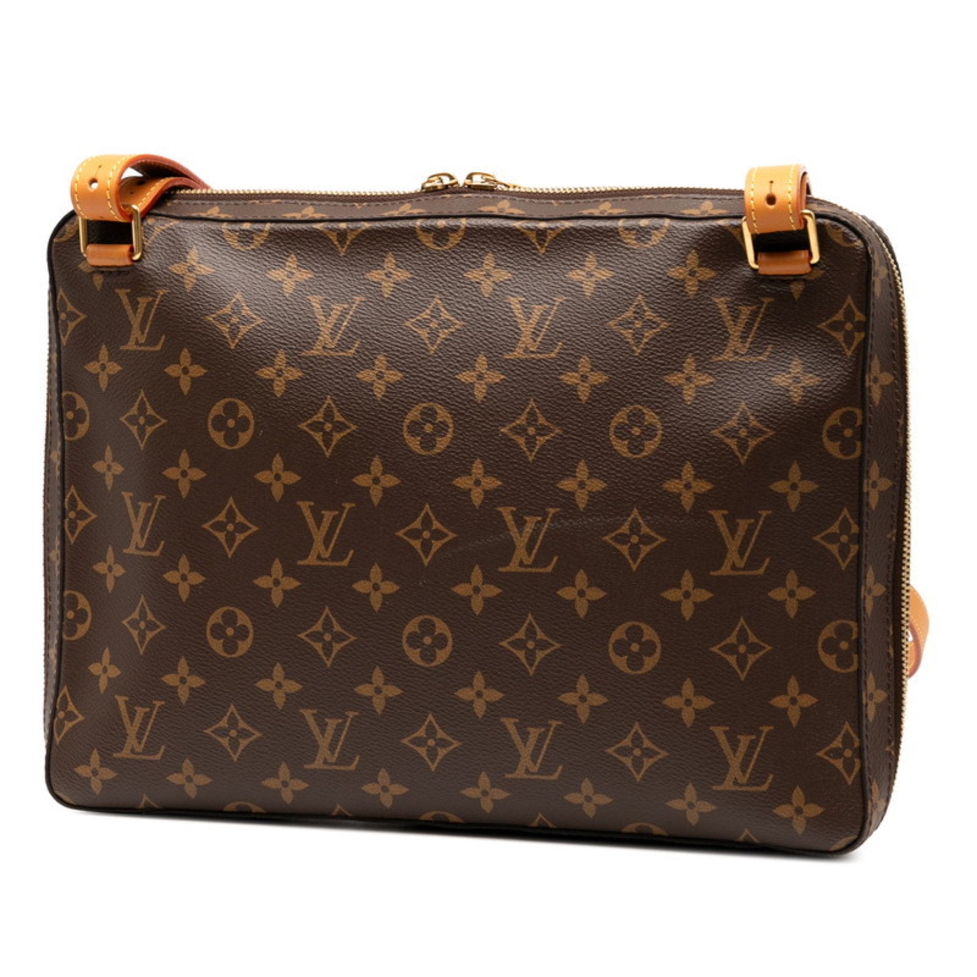 Louis Vuitton Brown Pvc Leather Shoulder Bag