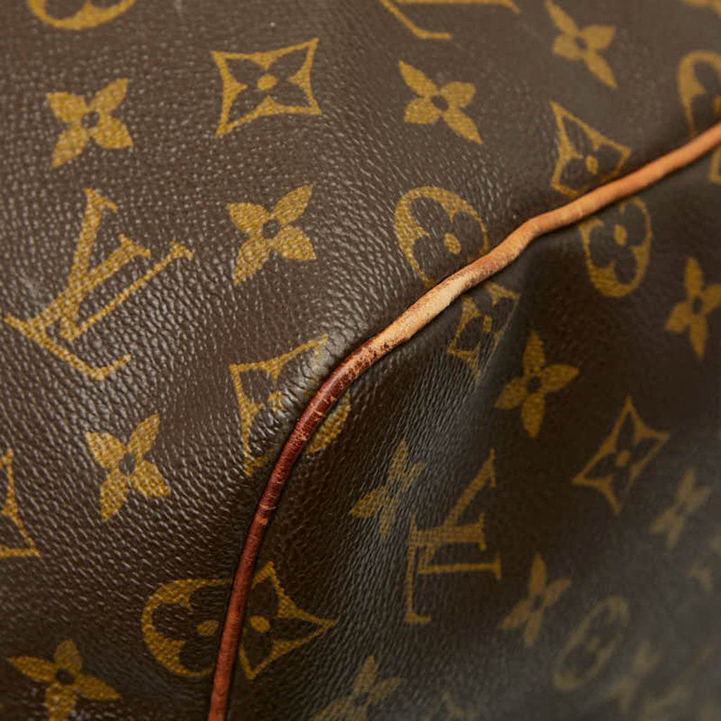 Louis Vuitton Brown Pvc Leather Boston Bag