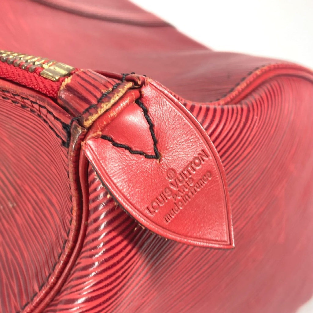 Louis Vuitton Epi Castilian Red Red Color Epi Leather Boston Bag Handbag