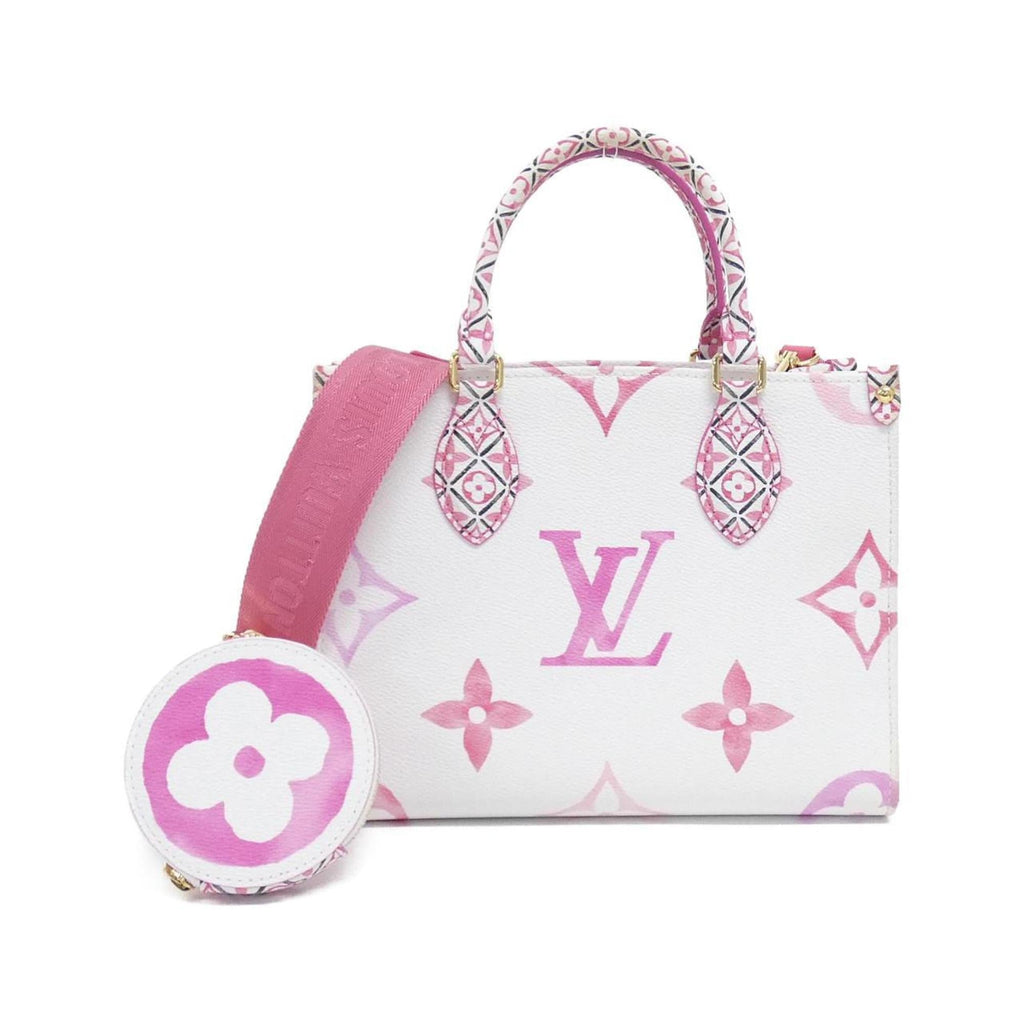 Louis Vuitton Pink Coated Canvas Handbag