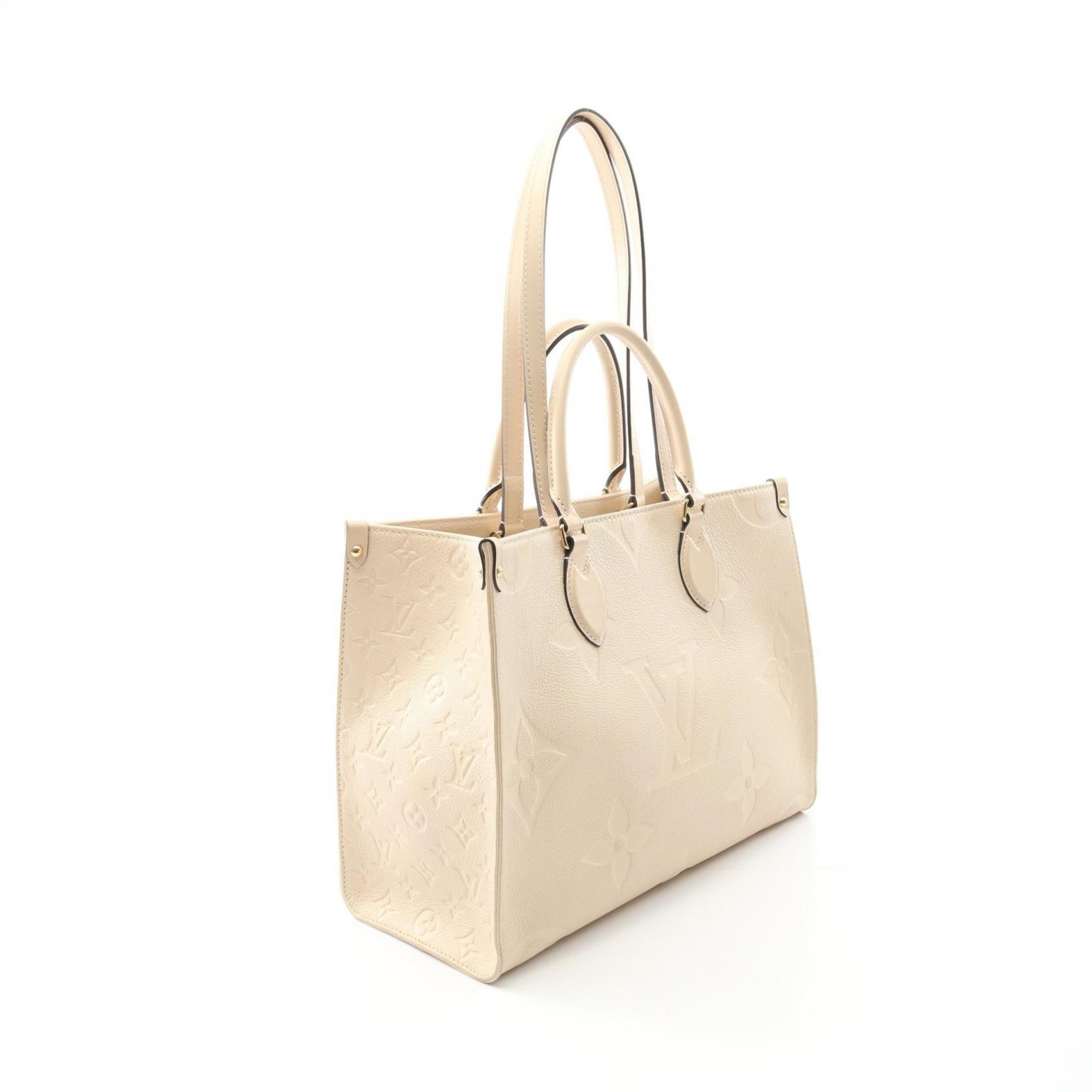 Louis Vuitton Cream Ivory Monogram Empreinte Tote Bag
