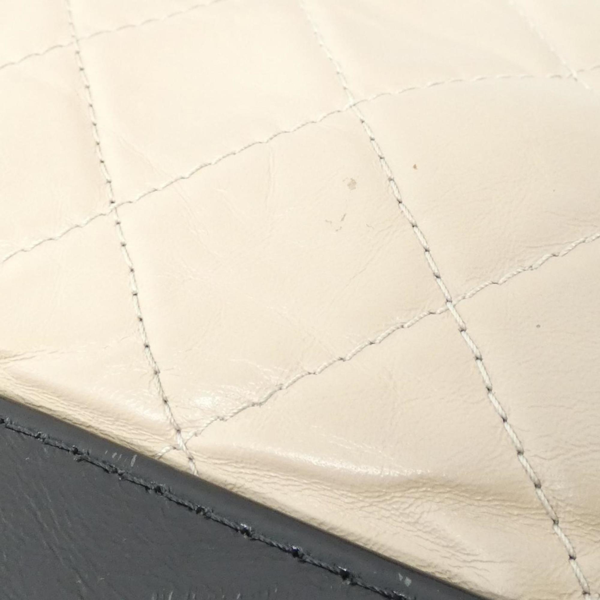 Chanel Gabriel Beige Black Leather Shoulder Bag