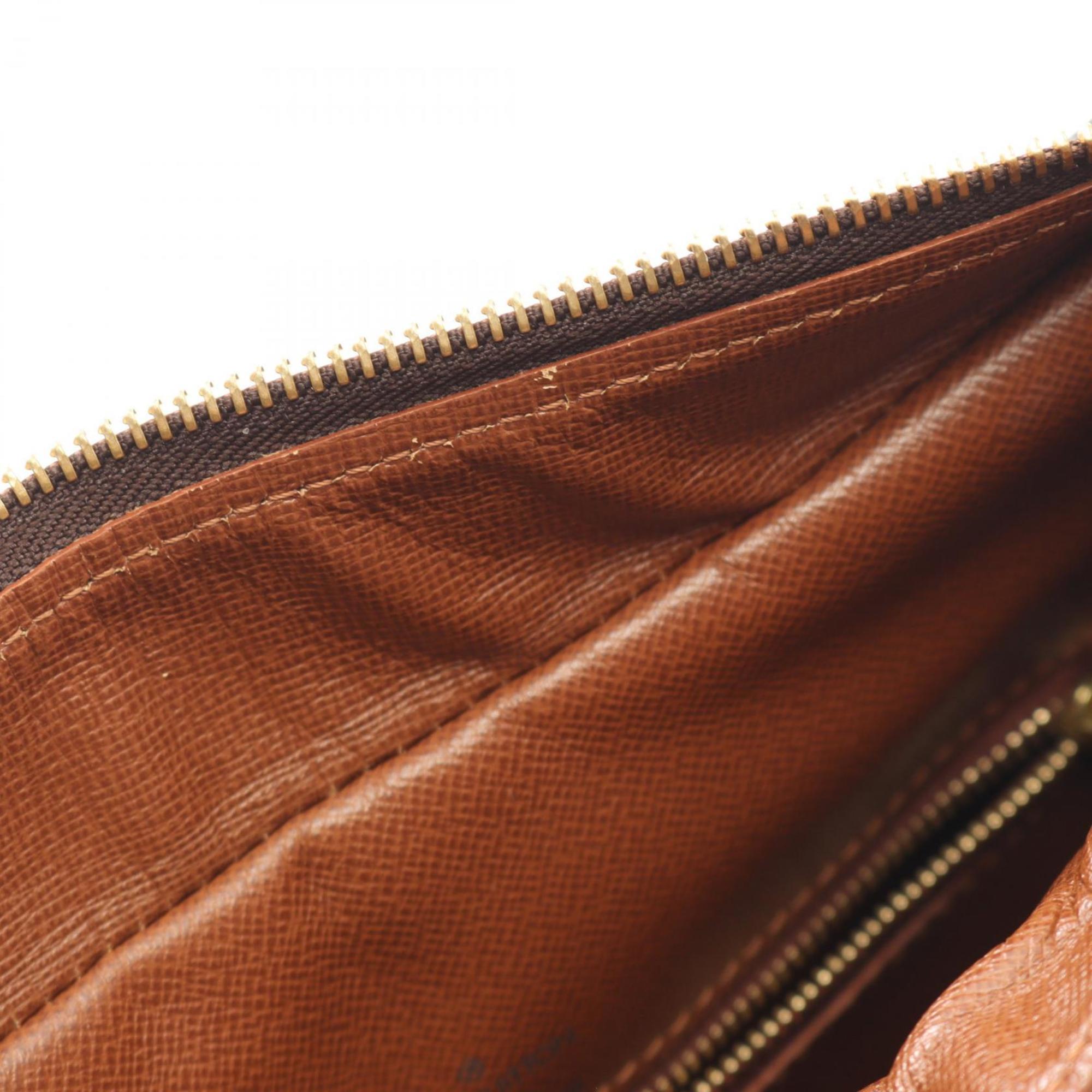 Louis Vuitton Brown Coated Canvas Leather Shoulder Bag