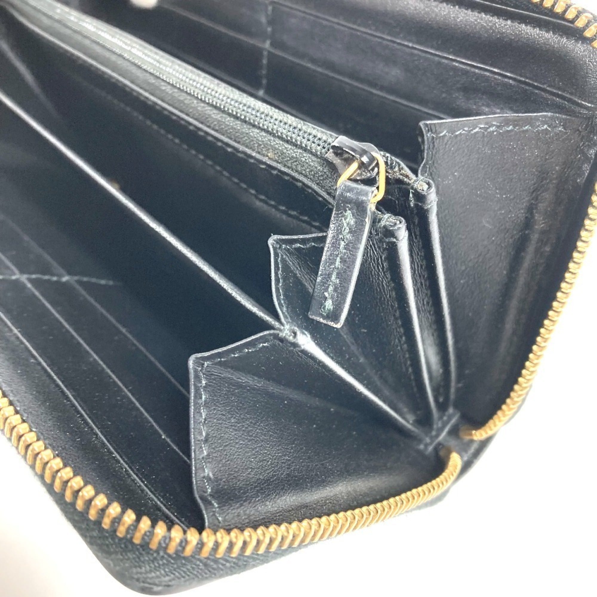 Gucci Black Leather Long Wallet (Bi-Fold) (Pre-Owned)