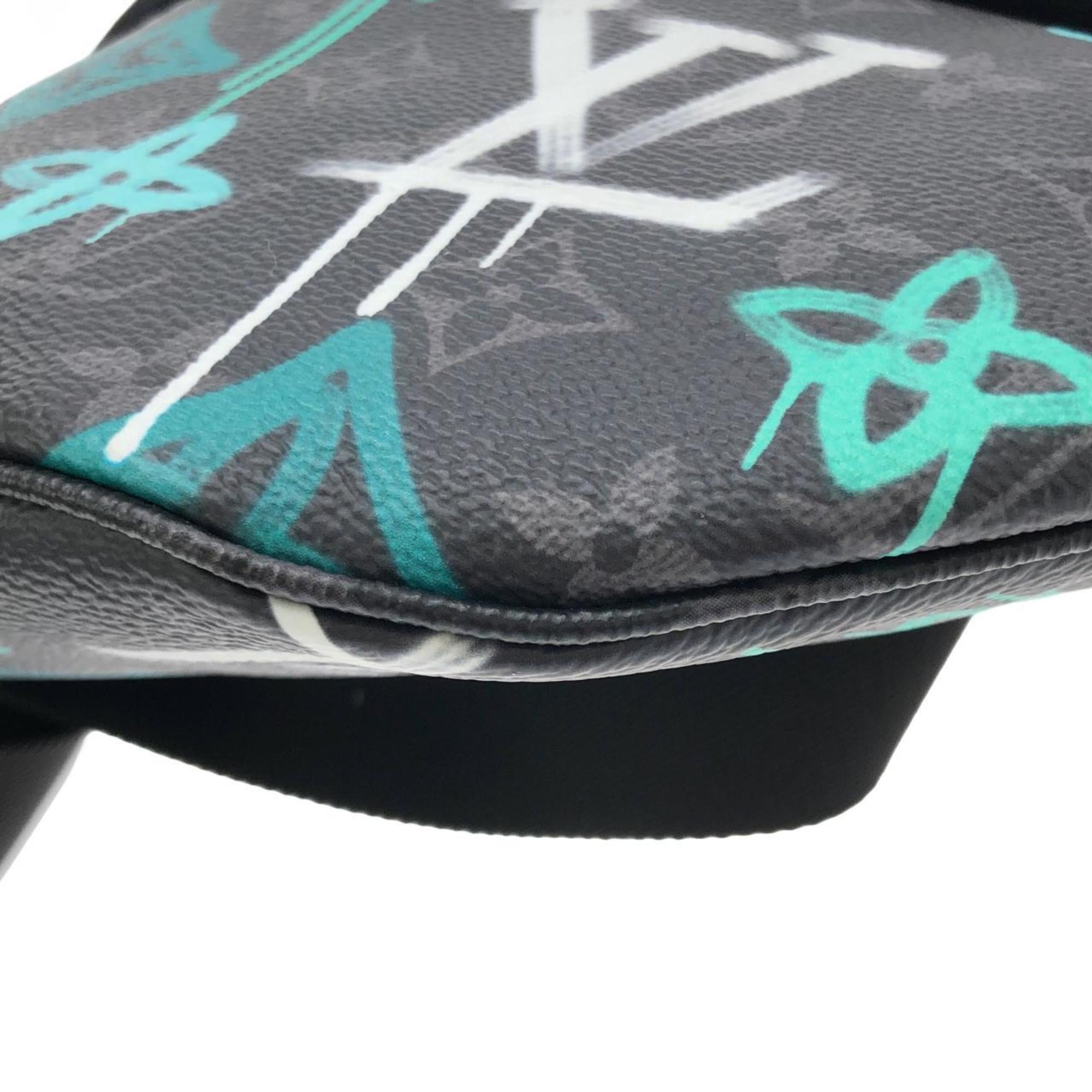 Louis Vuitton Black Coated Canvas Shoulder Bag