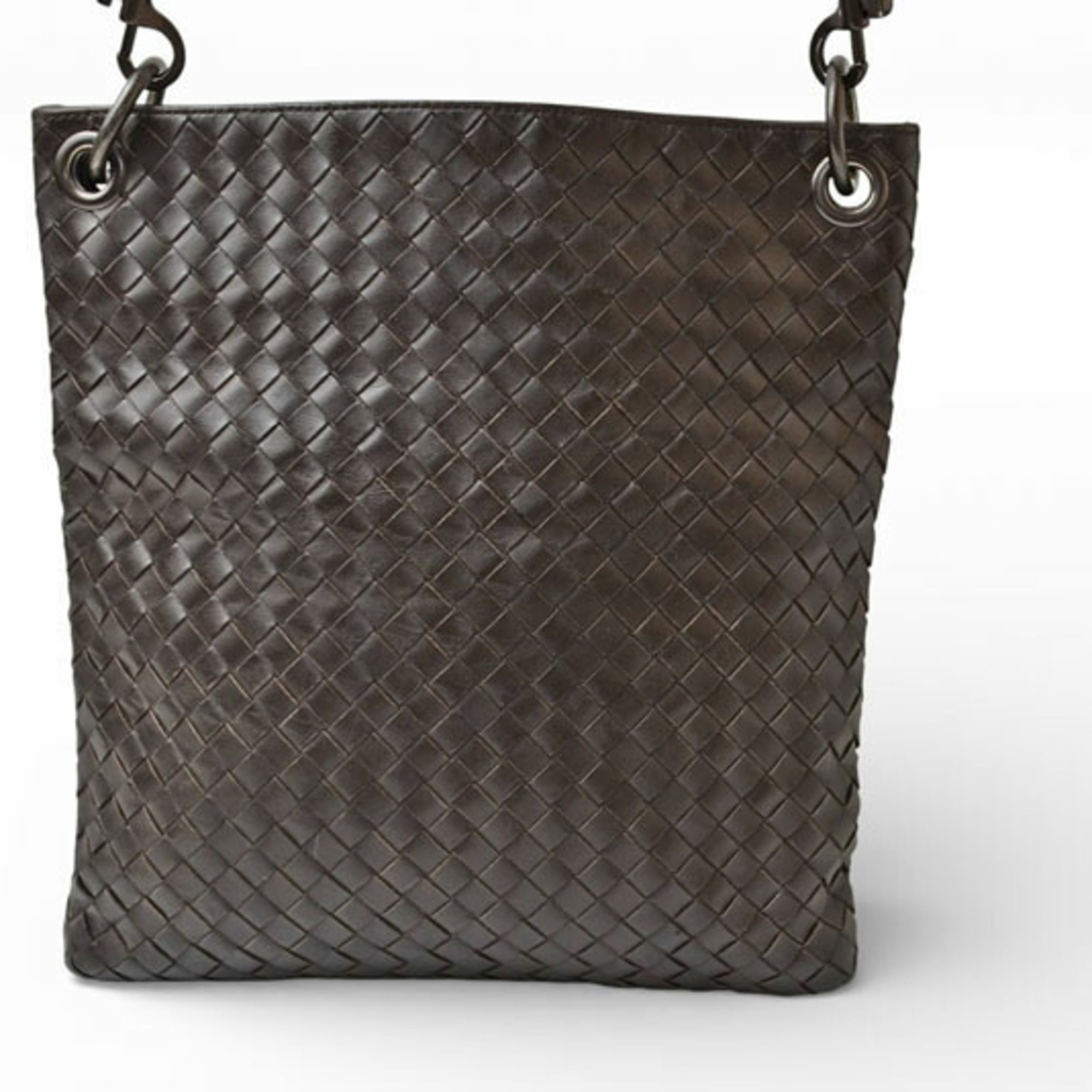 Bottega Veneta Dark Brown Leather Shoulder Bag