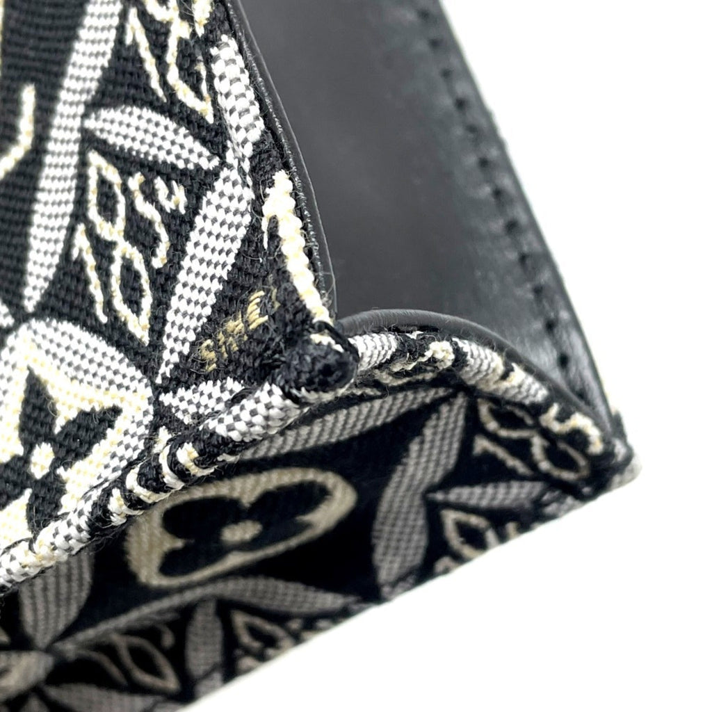 Louis Vuitton Black Blue Jacquard Handbag