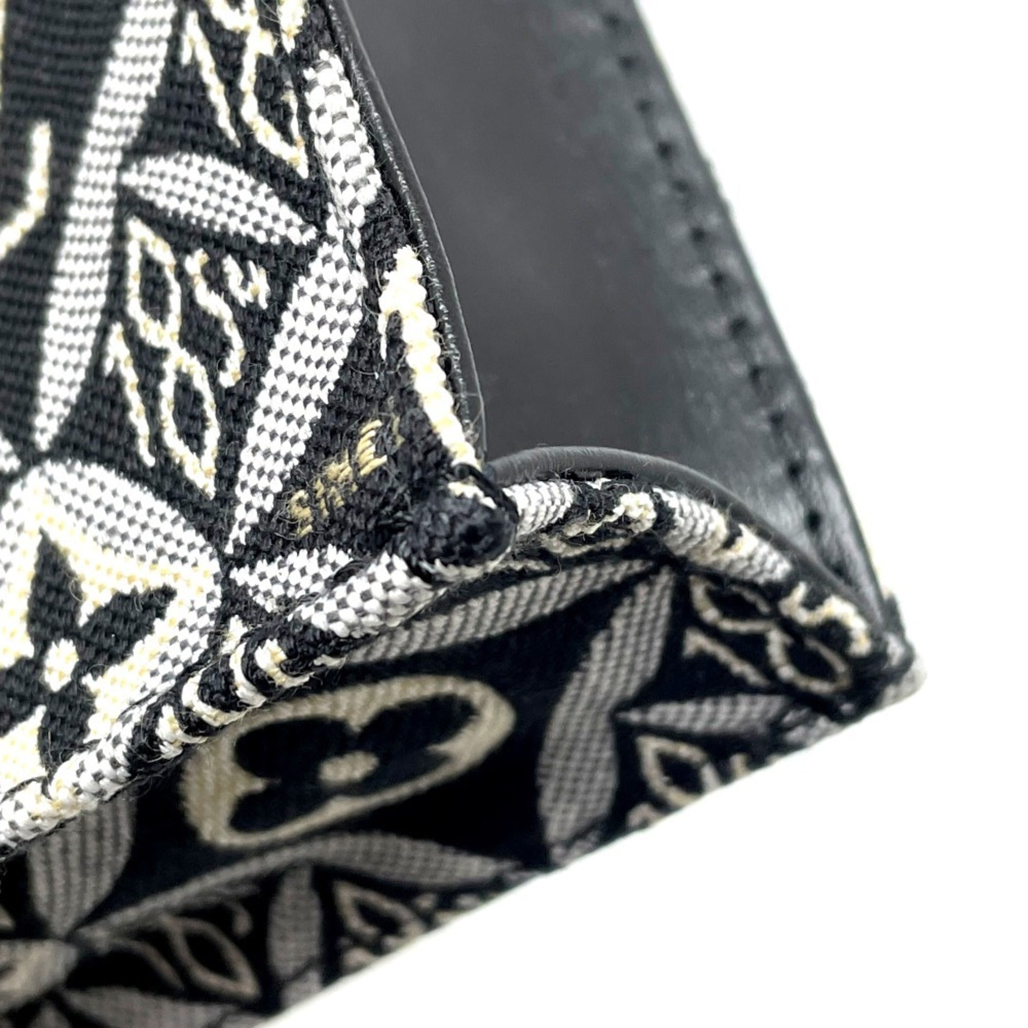 Louis Vuitton Black Blue Jacquard Handbag