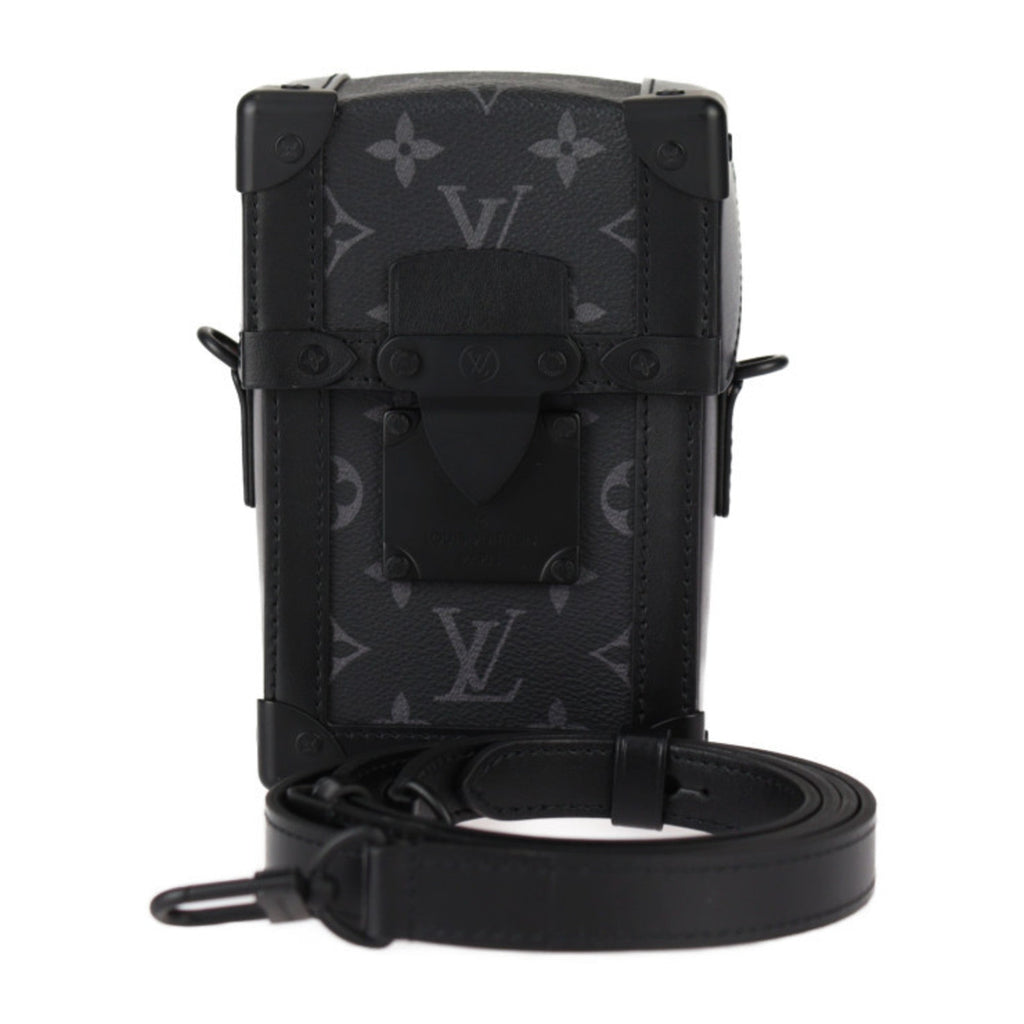 Louis Vuitton Black Gray Leather Pochette Pouch Shoulder Bag