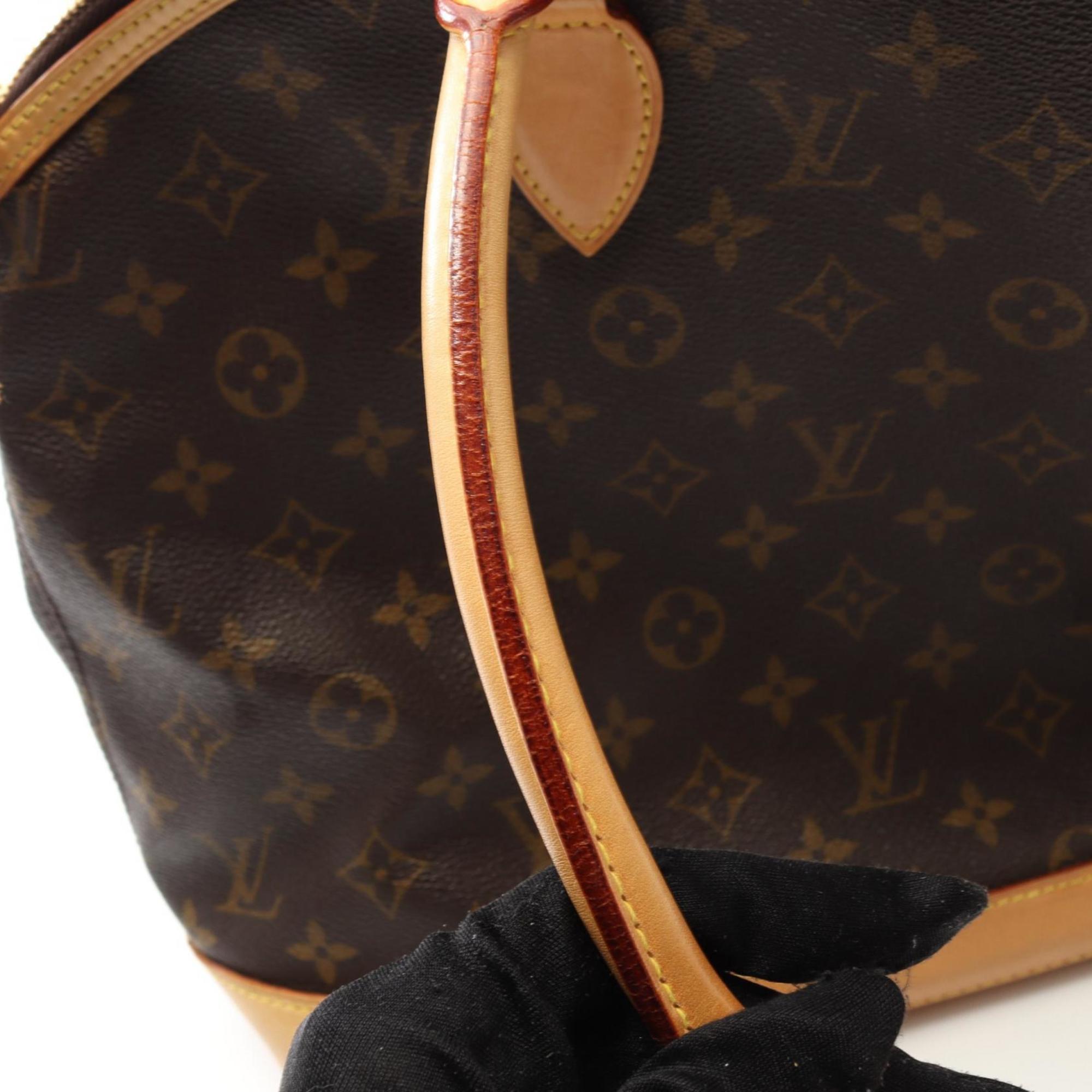 Louis Vuitton Brown Coated Canvas Leather Tote Bag
