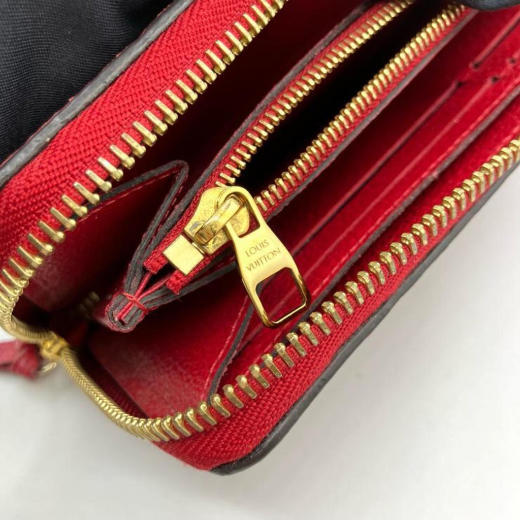 Louis Vuitton Raisin Red Color Monogram Empreinte Long Wallet