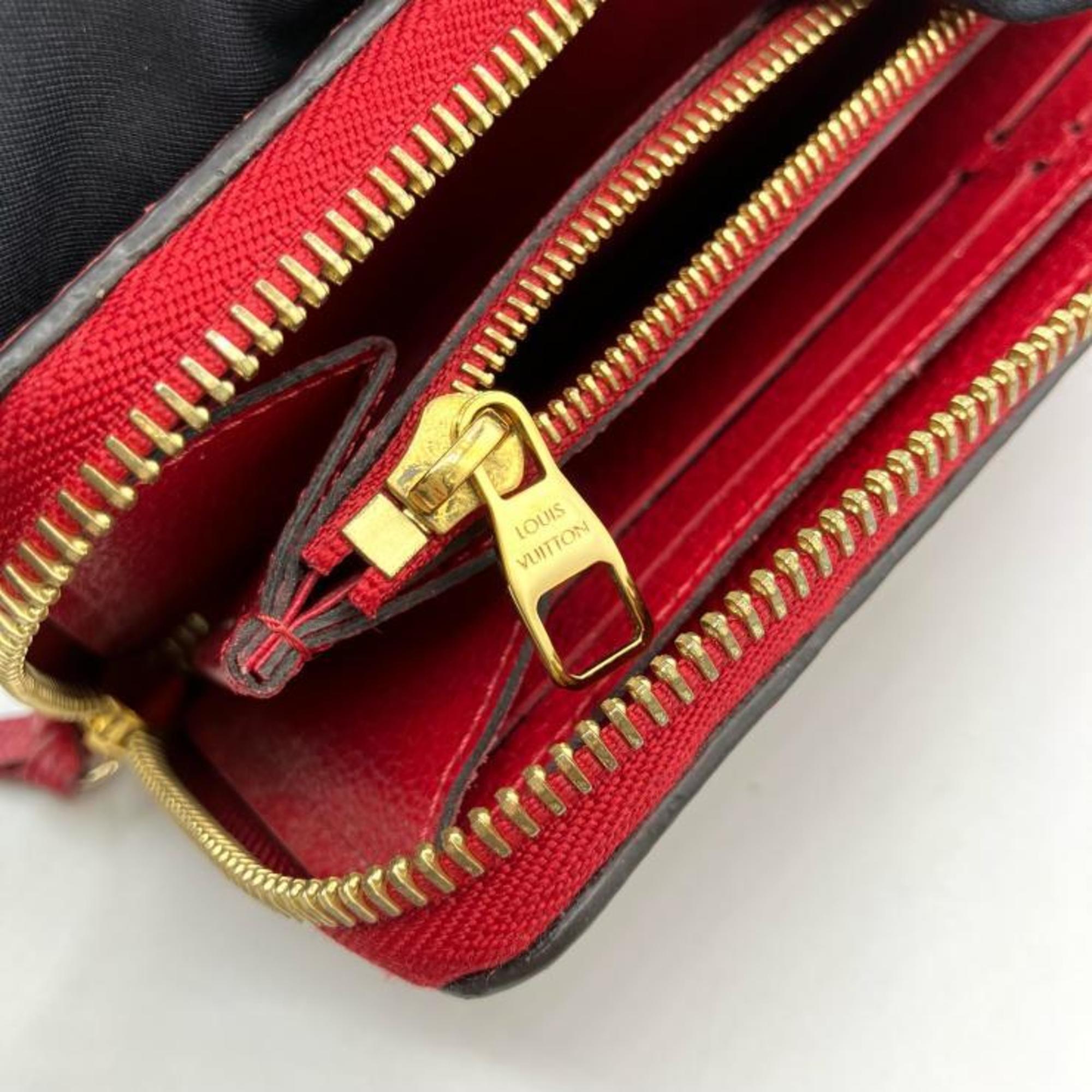 Louis Vuitton Raisin Red Color Monogram Empreinte Long Wallet