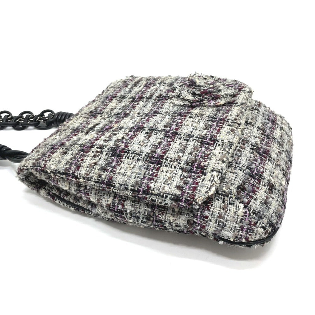 Chanel Gray Tweed Shoulder Bag