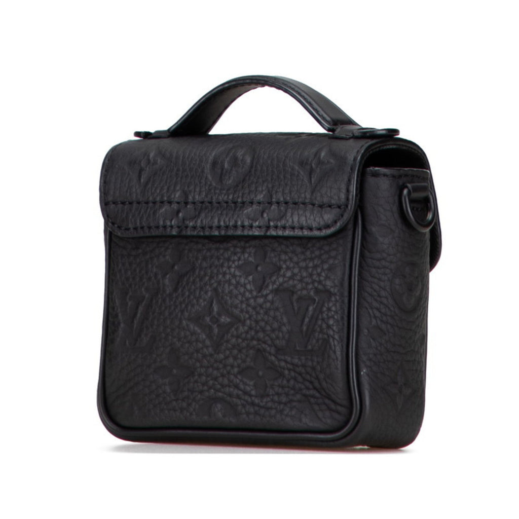 Louis Vuitton Taurillon Black Leather Handbag Shoulder Bag