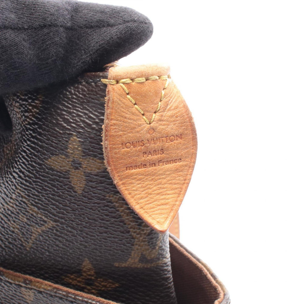 Louis Vuitton Brown Coated Canvas Leather Handbag Tote Bag
