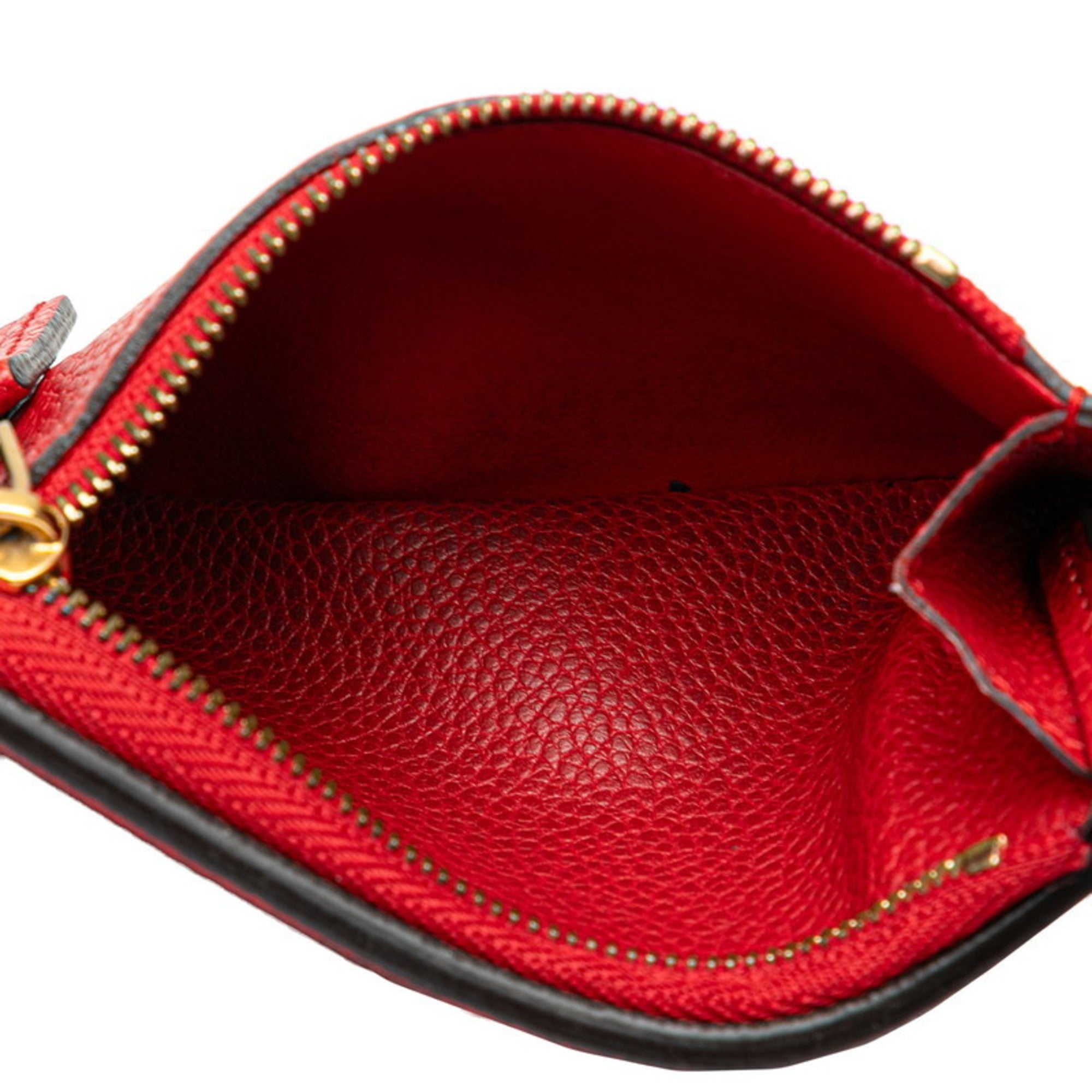 Louis Vuitton Cerise Red Color Leather Wallet (Tri-Fold)