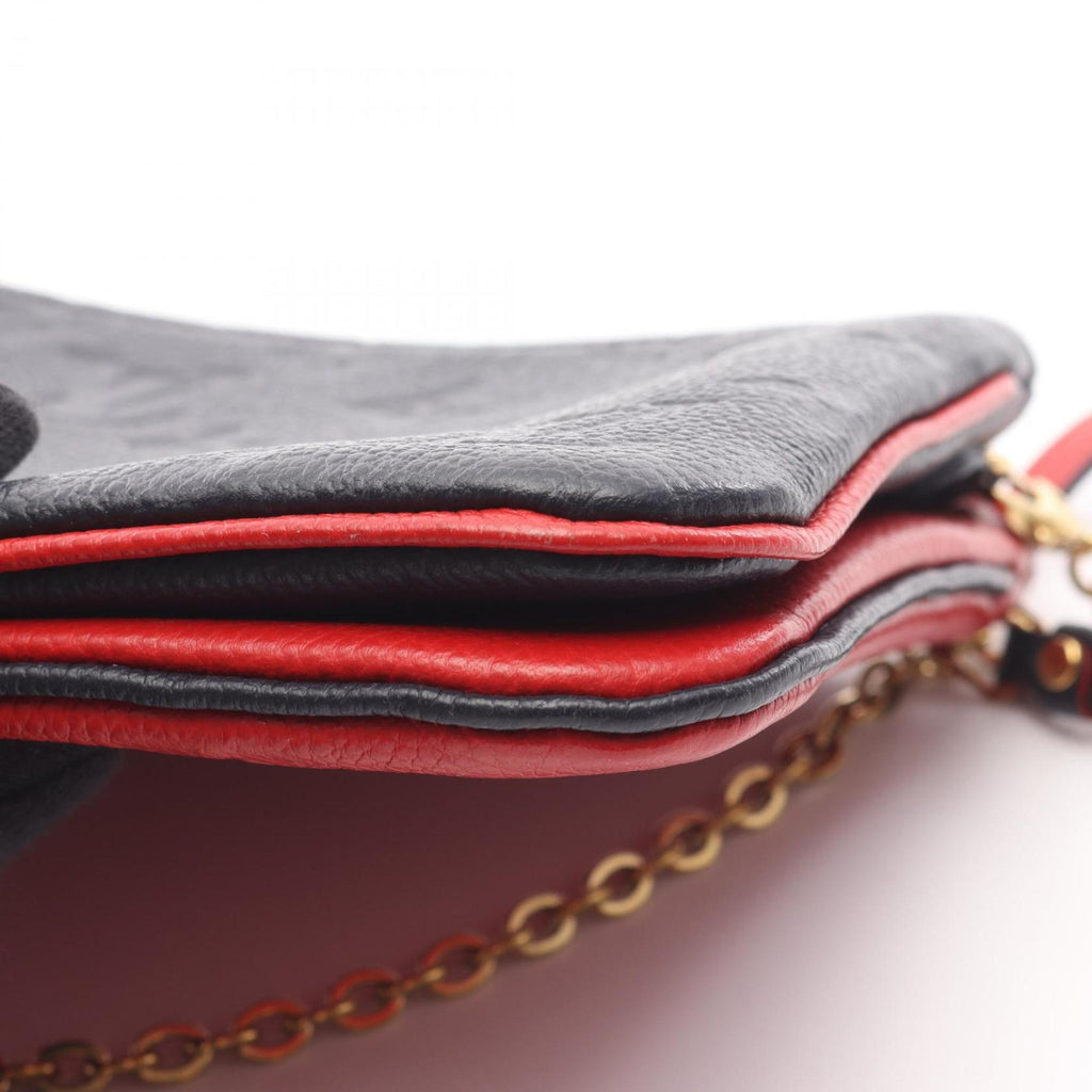 Louis Vuitton Marine Rouge Navy Red Color Monogram Empreinte Pochette Shoulder Bag
