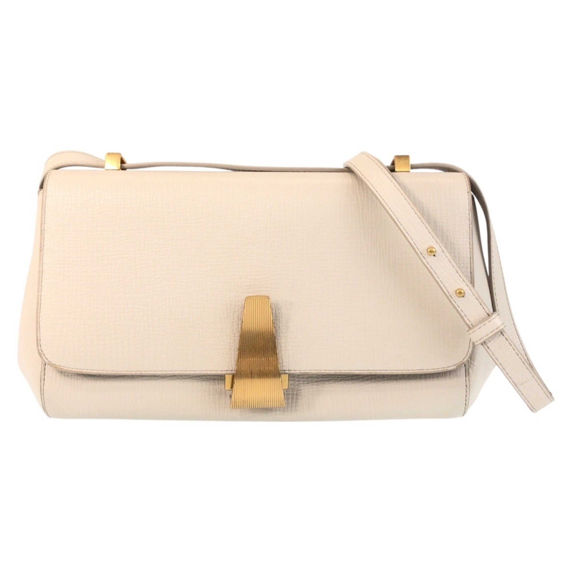 Bottega Veneta Ivory Leather Shoulder Bag