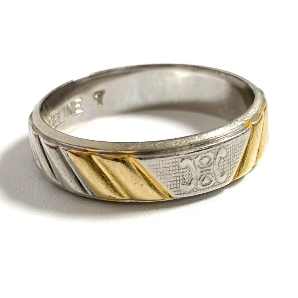 Celine Yellow Gold (18K) Platinum 950 Band Ring